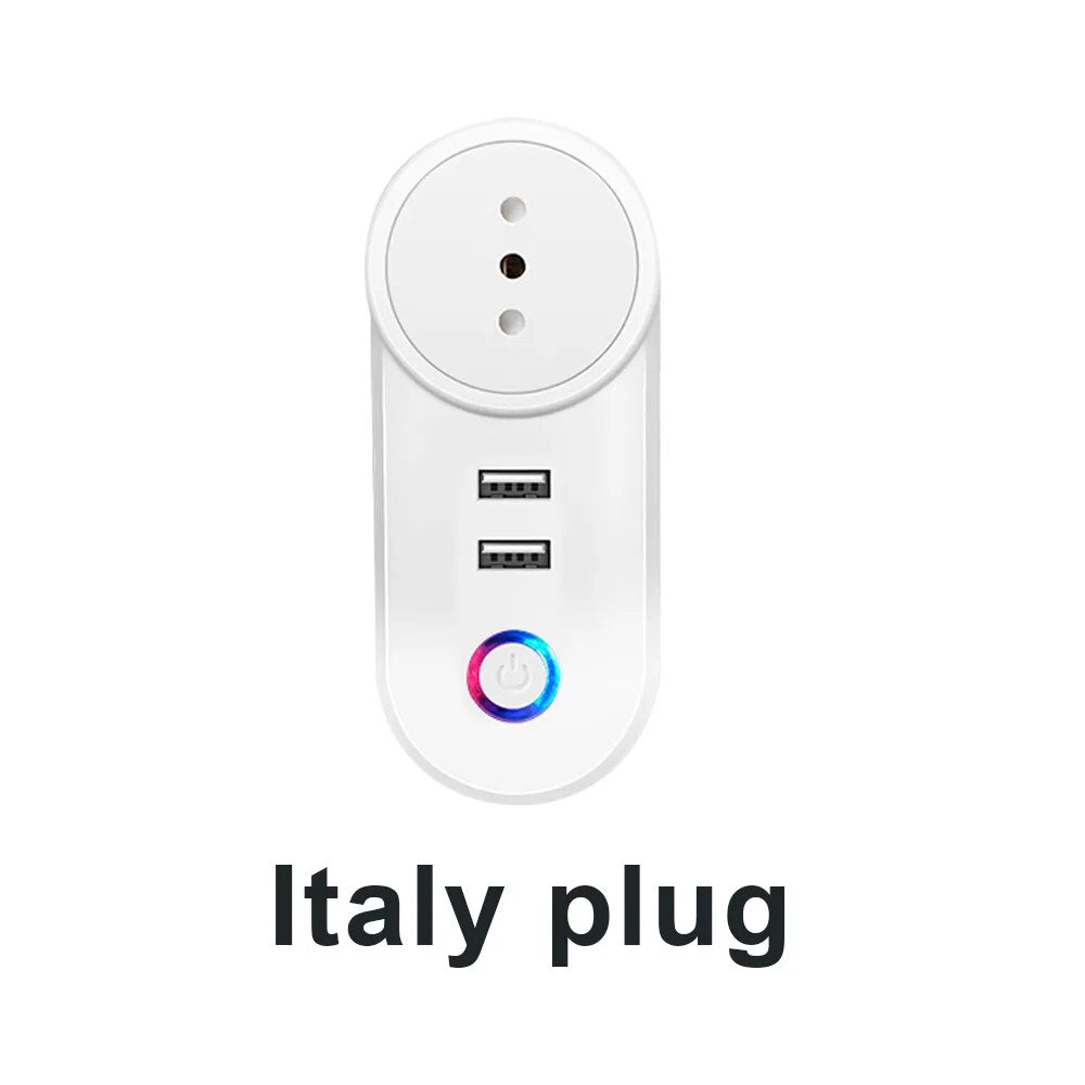 WIFI Smart Socket Mobile Plug with USB Charging Remote Control Timer Support Alexa Google