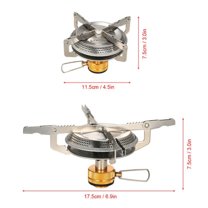 Outdoor Camping Gas Stove Ultralight Portable Stove Burner for Hiking Backpacking Picnic Cooking Stoves Furnace Lixada