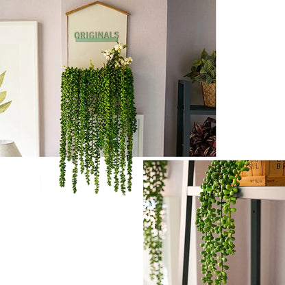 Lifelike Nature Garland Wall Hanging Flexible Hotel Fake Artificial Plant String Simulation Succulents