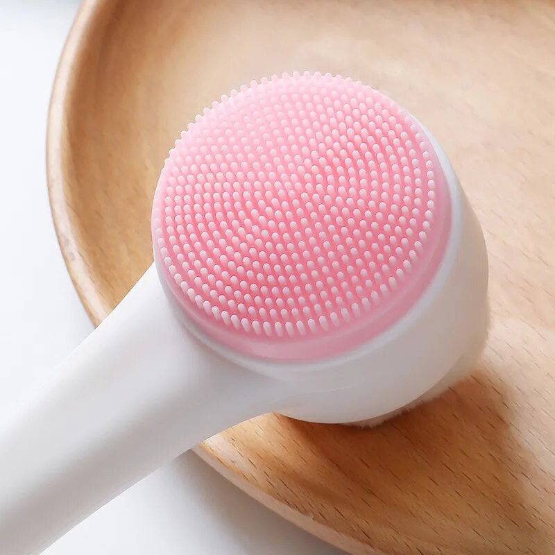 Face Cleaning Massage Brushes Face Wash Product Skin Care Tool Double Side Silicone 3D Face Cleansing