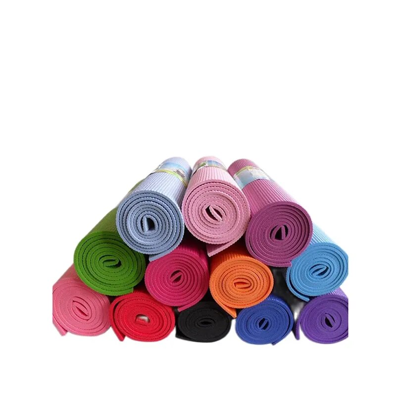 New High Quality Non Slip Yoga Mat Roll Up Pillates Gym Fitness Equiptment Large Size Soft Comfortable PVC