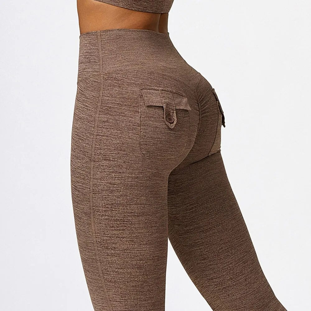Gym Workout Leggings Women's Pants Sport Yoga Pants Pocket Sexy Tight High Waist Elastic Women's