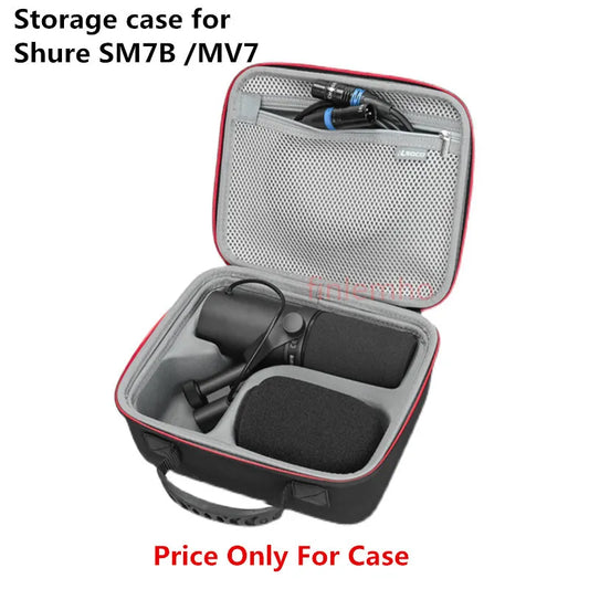 Storage Case For Shure SM7B And MV7 Podcast Microphone Professional Audio Studio Recording