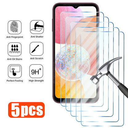 5PCS Tempered Glass for Samsung A54 A13 A34 A12 A53 A14 A71 A52 A23 Screen Protector for Samsung