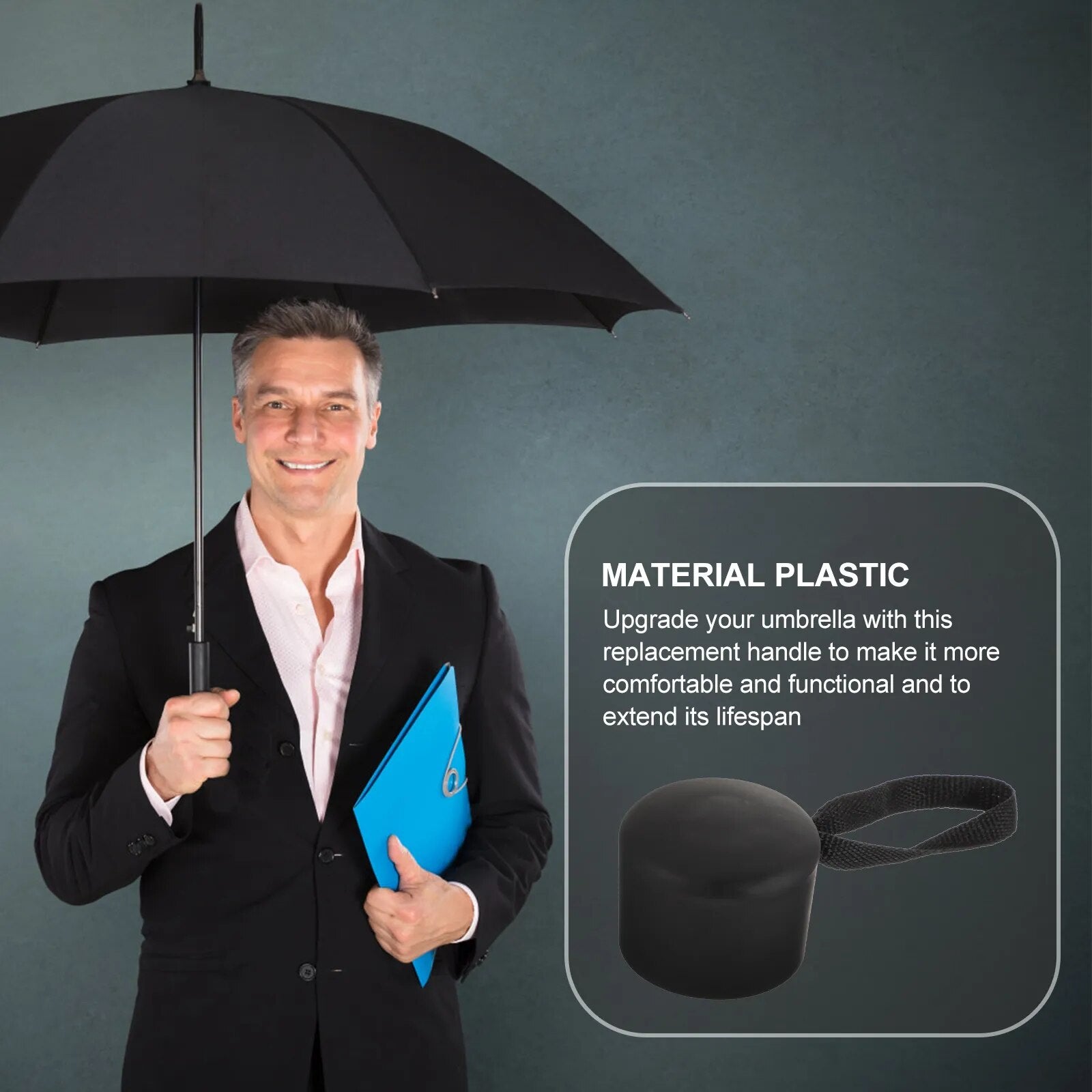 Umbrella Handle Folding Replacement Sturdy Travel Umbrellas Handles Compact Stuff Rain Grip UV Daily Use