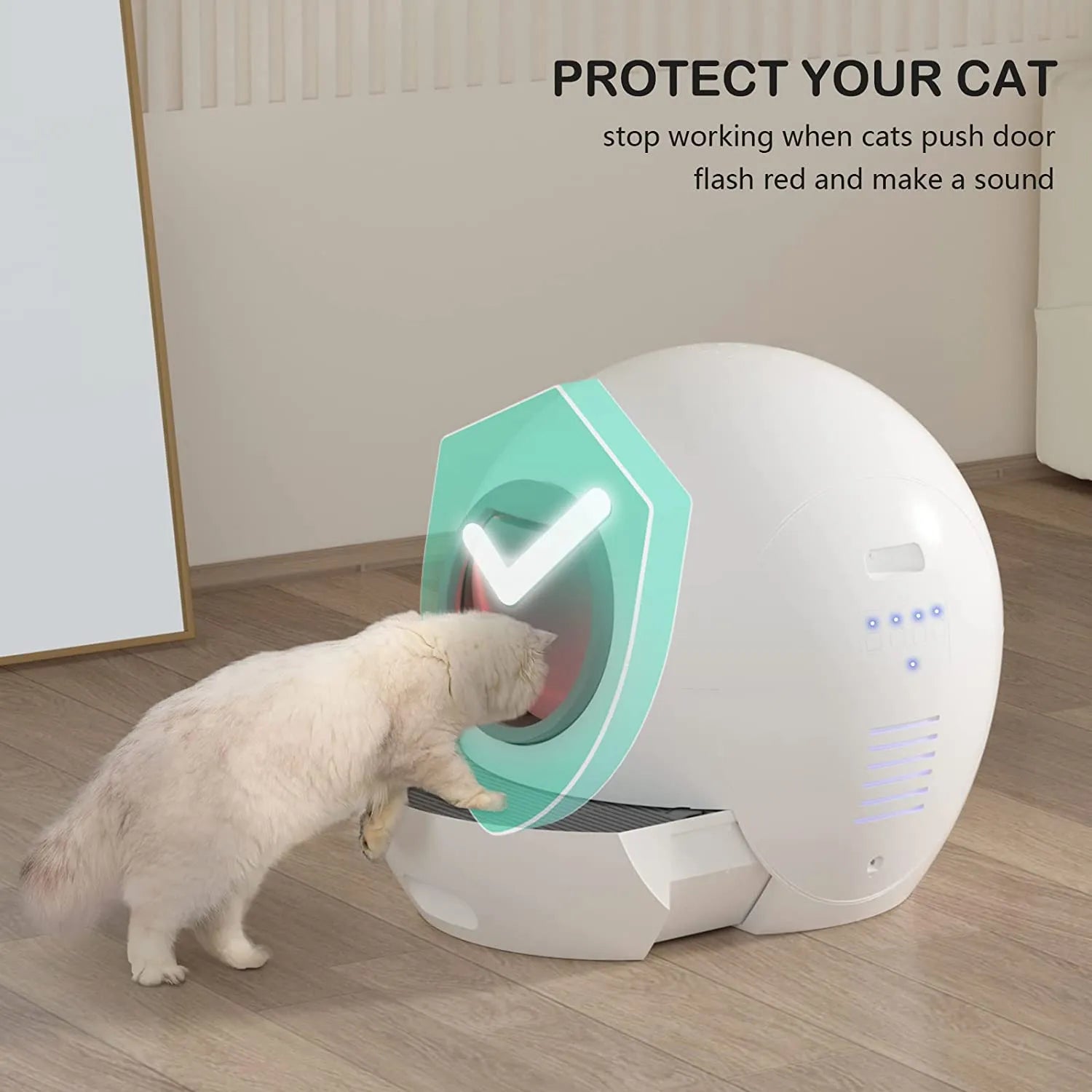Automatic Cat Litter Box Self Cleaning Wifi App Control Cat Litter Pad Basin