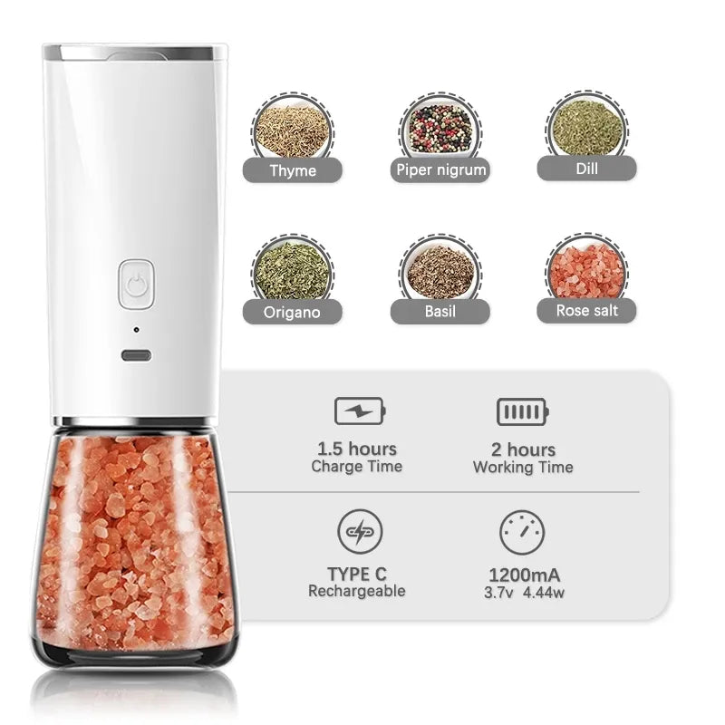 Xiaomi Rechargeable Electric Pepper Grinder Automatic Gravity Salt and Pepper Mill with Coarseness High Capacity Grinder