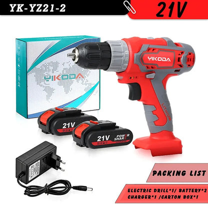 Electric Screwdriver Driver DC Rechargeable Lithium-Ion Battery Cordless Drill Household DIY Power Tools