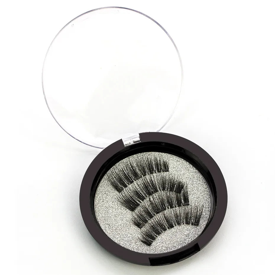 Three Magnet False Eyelashes Handmade Naturally Realistic Magnetic False Eyelashes