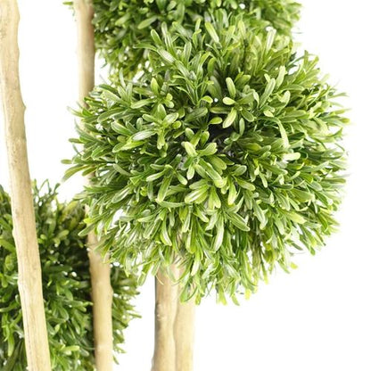 120cm UV Resistant Balls Topiary 480 Leaves Natural Trunk