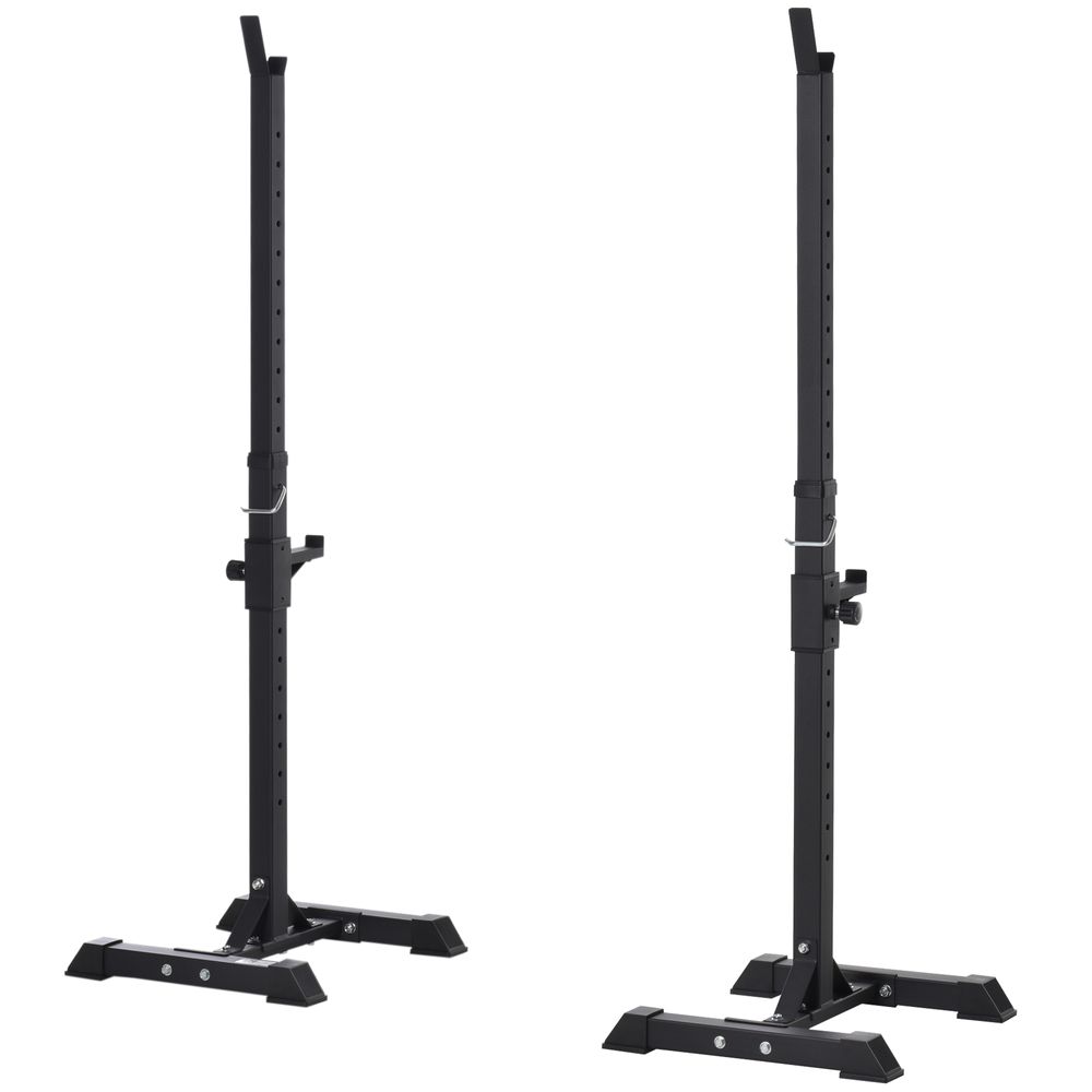 Power Rack Weight Stand Bar Barbell Squat Stand Spotter Home GYM HOMCOM