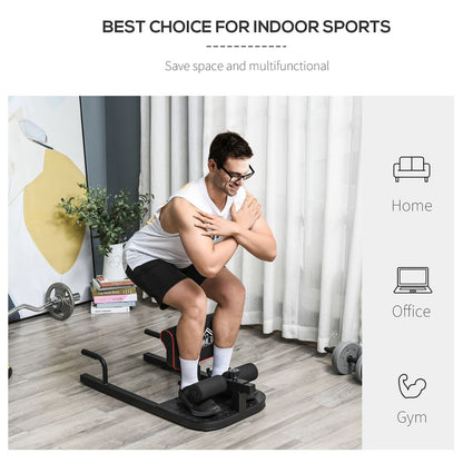 3 IN 1 Squat Machine Sit Up Push Up Gym Leg Exercise Adjustable HOMCOM