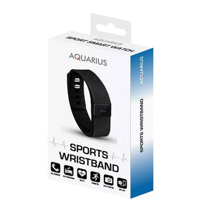 Aquarius OLED Display Smart Bluetooth Fitness Wristband Activity Tracker, Black
